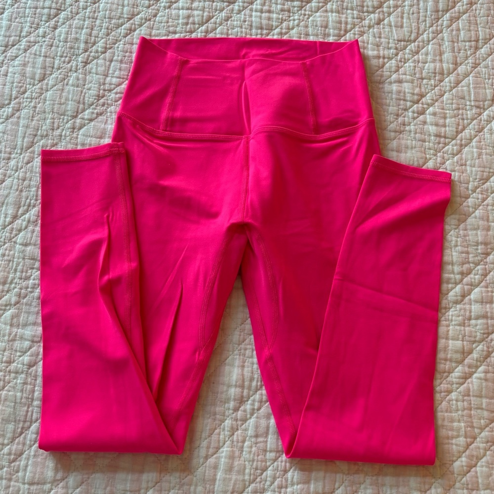 Free People Movement hot pink high waisted leggings